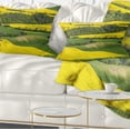 thumbnail image 1 of Designart Rapeseed Fields and Green Wheat - Landscape Printed Throw Pillow - 12x20, 1 of 1