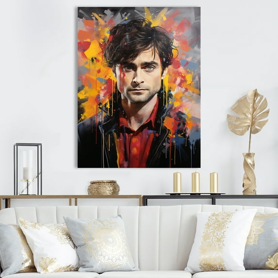 Designart "Raspberry Radcliffe In Portrait" Pop Art Wall Art Prints