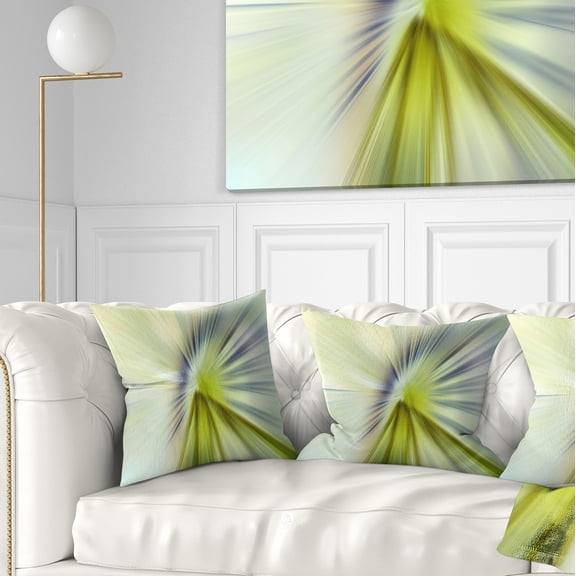 Designart Rays of Speed Green Purple - Abstract Throw Pillow - 16x16