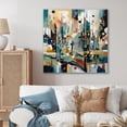 thumbnail image 1 of Designart "Reality Transcendence II" Abstract Landscape Metal Art Living Room, 1 of 5