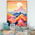 thumbnail image 1 of Designart "Realm Of Sunrise Among The Mountains I" Landscape Mountains Floater Framed Wall Art Living Room, 1 of 5