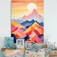 thumbnail image 1 of Designart "Realm Of Sunrise Among The Mountains I" Landscape Mountains Wall Art Living Room, 1 of 7
