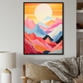 thumbnail image 1 of Designart "Realm Of Sunrise Among The Mountains II" Landscape Mountains Floater Framed Canvas Wall Art, 1 of 5