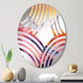 thumbnail image 1 of Designart "Realm of Sunrise Among the Mountains" Landscape Mountains Baptist Fan Round Wall Mirror - Landscapes Oval Printed Decorative Mirror - Multiple Color Options, 1 of 5