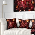 thumbnail image 1 of Designart Red 3D Surreal Abstract Design - Abstract Throw Pillow - 18x18, 1 of 5
