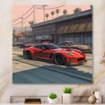 thumbnail image 1 of Designart "Red And Black Muscle Car Elegance" Cars American Muscle Wall Art Living Room, 1 of 5