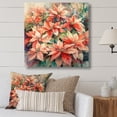 thumbnail image 1 of Designart "Red Blossoming Poinsettias III" Floral Poinsettia Wall Art For Bathroom, 1 of 5