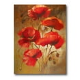 thumbnail image 1 of Designart ' Red Blossoming Poppies Over Wild Brown I ' Traditional Canvas Wall Art Print, 1 of 3