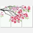 thumbnail image 1 of Designart ' Red Blossoming Tree On White ' Traditional Canvas Wall Art Print, 1 of 3