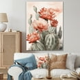 thumbnail image 1 of Designart "Red Desert Cactus" Floral Cactus Canvas Art Print, 1 of 5