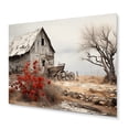 thumbnail image 1 of Designart "Red Farmhouse Rustic gracefulness I" Farm Metal Art Living Room, 1 of 5