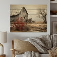 thumbnail image 1 of Designart "Red Farmhouse Rustic gracefulness I" Farm Print on Natural Pine Wood, 1 of 5