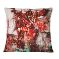 thumbnail image 1 of Designart Red Flowers Abstract Background - Abstract Throw Pillow - 16x16, 1 of 1