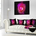 thumbnail image 1 of Designart Red Fractal Explosion Supernova - Abstract Throw Pillow - 18x18, 1 of 1