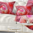 thumbnail image 1 of Designart Red Fractal Pattern with Circles - Abstract Throw Pillow - 12x20, 1 of 1