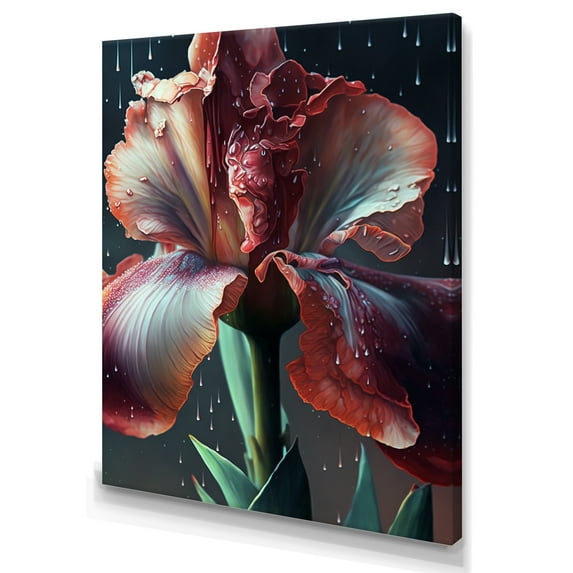 Designart Red Gladiolus Flowers I Canvas Wall Art