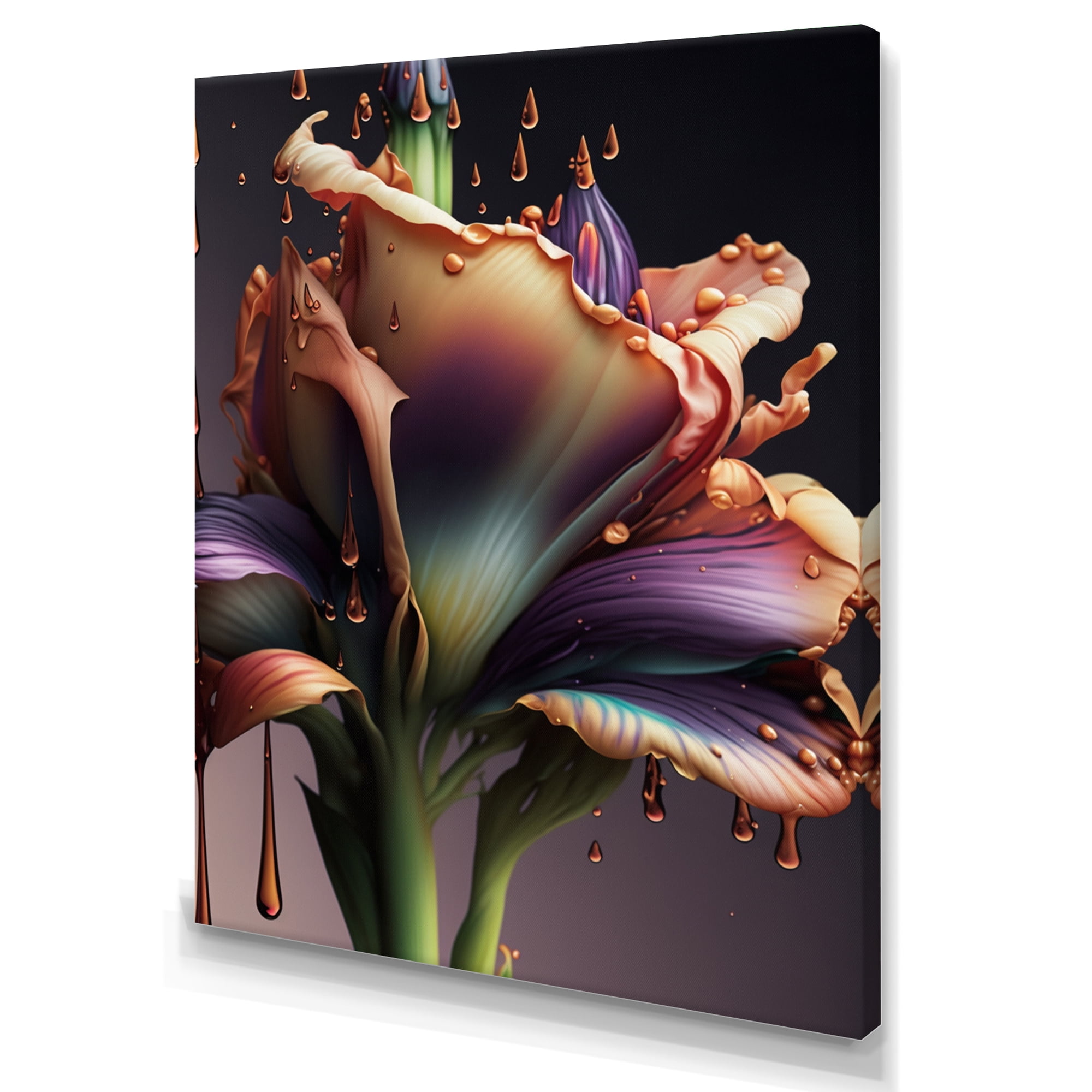 Designart Red Gladiolus Flowers III Canvas Wall Art