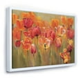 thumbnail image 1 of Designart ' Red Handpainted Tulips ' Traditional Framed Canvas, 1 of 3
