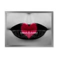 thumbnail image 1 of Designart 'Red Heart In Monochrome Lips' Modern Framed Art Print, 1 of 4