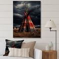 thumbnail image 1 of Designart "Red Journey Of The Tribes Native Tipi " Cityscapes Wall Decor, 1 of 5