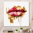 thumbnail image 1 of Designart "Red Luxe Lips III" Fashion Metal Art Print, 1 of 5