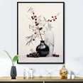 thumbnail image 1 of Designart "Red Minimalism gracefulness In Pottery III" Abstract Still Lifes Floater Framed Wall Art Print, 1 of 7