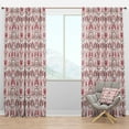 thumbnail image 1 of Designart 'Red Ornamental Retro Pattern' Mid-Century Modern Blackout Curtain Panel, 1 of 4