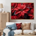 thumbnail image 1 of Designart "Red Poinsettias landscape II" Floral Floater Framed Wall Decor, 1 of 7
