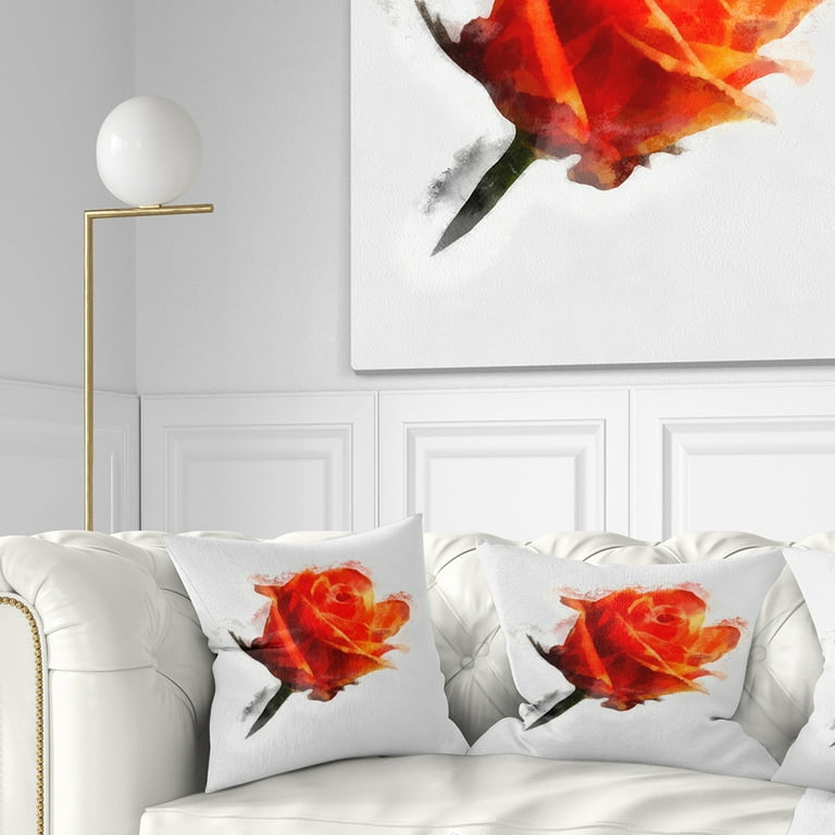 Watercolor floral pillow top