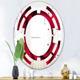 thumbnail image 1 of Designart 'Red Rose Petals with Rain Droplets' Modern Oval Wall Mirror - Space, 1 of 3