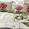 thumbnail image 1 of Designart Red Rose in Cup and Saucer - Floral Throw Pillow - 12x20, 1 of 5