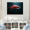 thumbnail image 1 of Designart "Red Spectre Of The Depths" Shark Wall Art Living Room, 1 of 7
