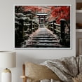 thumbnail image 1 of Designart "Red Torii Gate Iconic Symbol in Japanese Art IV" Japanese Floater Framed Canvas Art Print, 1 of 7