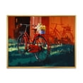 thumbnail image 1 of Designart 'Red VIntage Bicycle With Flowers Bucket' Vintage Framed Canvas Wall Art Print, 1 of 5