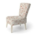 thumbnail image 1 of Designart "Red Vector Floral Pattern" Upholstered Patterned Accent Chair and Arm Chair, 1 of 5