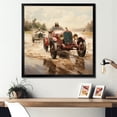 thumbnail image 1 of Designart "Red Vintage 1930s Race Car I" Architecture Framed Wall Art Decor - Modern Red Race Tracks Entryway Framed Wall Art Print, 1 of 6