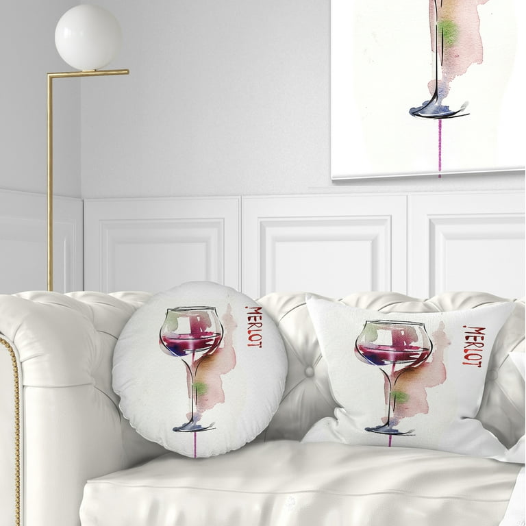 Wine red throw pillows cheap