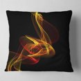 thumbnail image 1 of Designart Red Yellow Twisted Waves Fractal - Abstract Throw Pillow - 16x16, 1 of 4