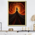 thumbnail image 1 of Designart "Red and Black Dancing Woman's Dress" Fashion Framed Wall Art - Modern Red Dance Entryway Framed Wall Art, 1 of 6