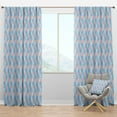 thumbnail image 1 of Designart 'Red and Blue Plaid' Mid-Century Modern Blackout Curtain Panel, 1 of 4