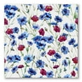 thumbnail image 1 of Designart ' Red and Blue Wildflowers ' Traditional Canvas Wall Art Print, 1 of 3