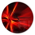 thumbnail image 1 of Designart 'Red and Yellow Rays' Metal Wall Clock, 1 of 3