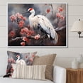 thumbnail image 1 of Designart "Redcrowed Crane China Art painting II" Animals Floater Framed Canvas Print, 1 of 7