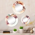 thumbnail image 1 of Designart "Redend Point Canyon - A River's Tale I" Abstract Liquid Ink Round Mirror Set of 3 - Modern Red Round Bathroom Wall Mirror Set, 1 of 5