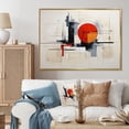 thumbnail image 1 of Designart "Reduced Red Suprematism VI" Abstract Suprematism Floater Framed Wall Art Living Room, 1 of 7