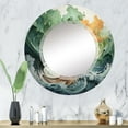 thumbnail image 1 of Designart "Redwood Tree Euphony Of Green Orange" Tree Redwood Round Wall Mirror - Floral Oval Printed Decorative Oversized Mirror - Multiple Color Options, 1 of 4