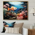 thumbnail image 1 of Designart "Reef Depths Underwater Coral art painting V" Coral Floater Framed Canvas Wall Art, 1 of 7