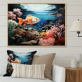 thumbnail image 1 of Designart "Reef Depths Underwater Coral art painting V" Coral Floater Framed Canvas Wall Art, 1 of 7