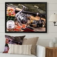 thumbnail image 1 of Designart "Reeling In Fishing Rods" Hunting & Fishing Picture Framed Wall Art Prints, 1 of 5