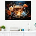 thumbnail image 1 of Designart "Reflecting Brewed Coffee" Coffee & Tea Canvas Art Print, 1 of 7